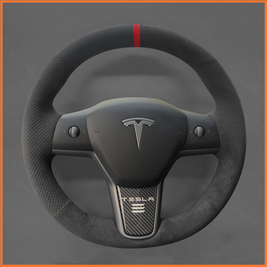 MEWANT Couvre Volant pour Tesla Model 3 2019-2023 / Model Y 2021-2023