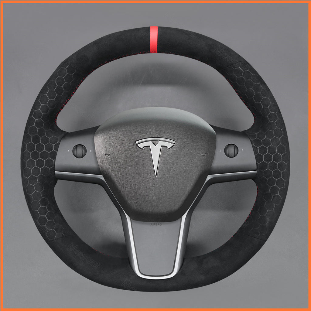 MEWANT Couvre Volant pour Tesla Model 3 2019-2023 / Model Y 2021-2023