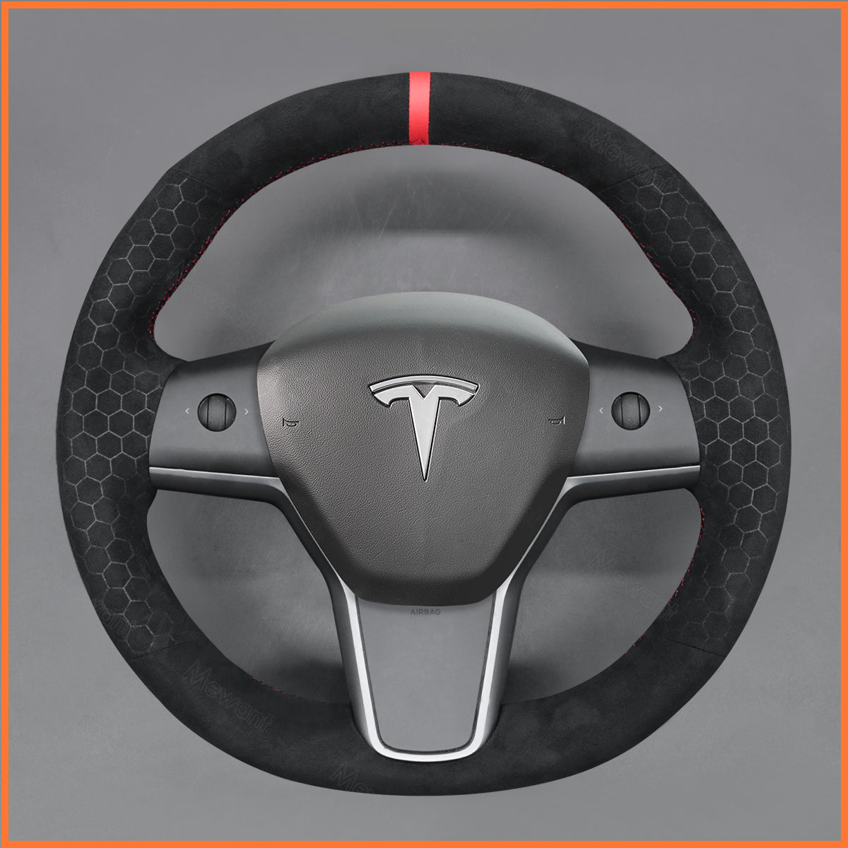 MEWANT Couvre Volant pour Tesla Model 3 2019-2023 / Model Y 2021-2023