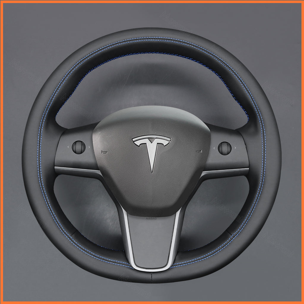 MEWANT Couvre Volant pour Tesla Model 3 2019-2023 / Model Y 2021-2023