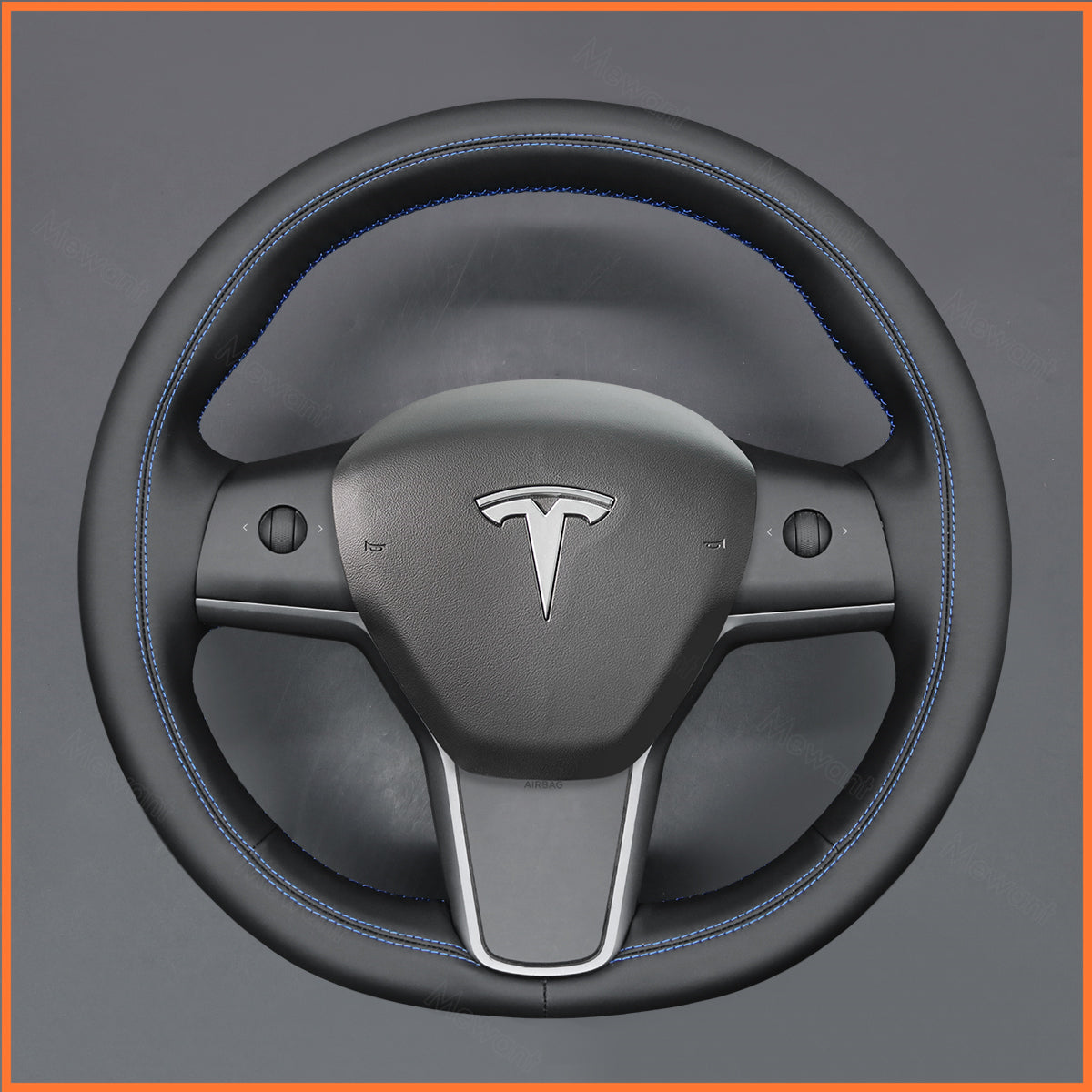 MEWANT Couvre Volant pour Tesla Model 3 2019-2023 / Model Y 2021-2023