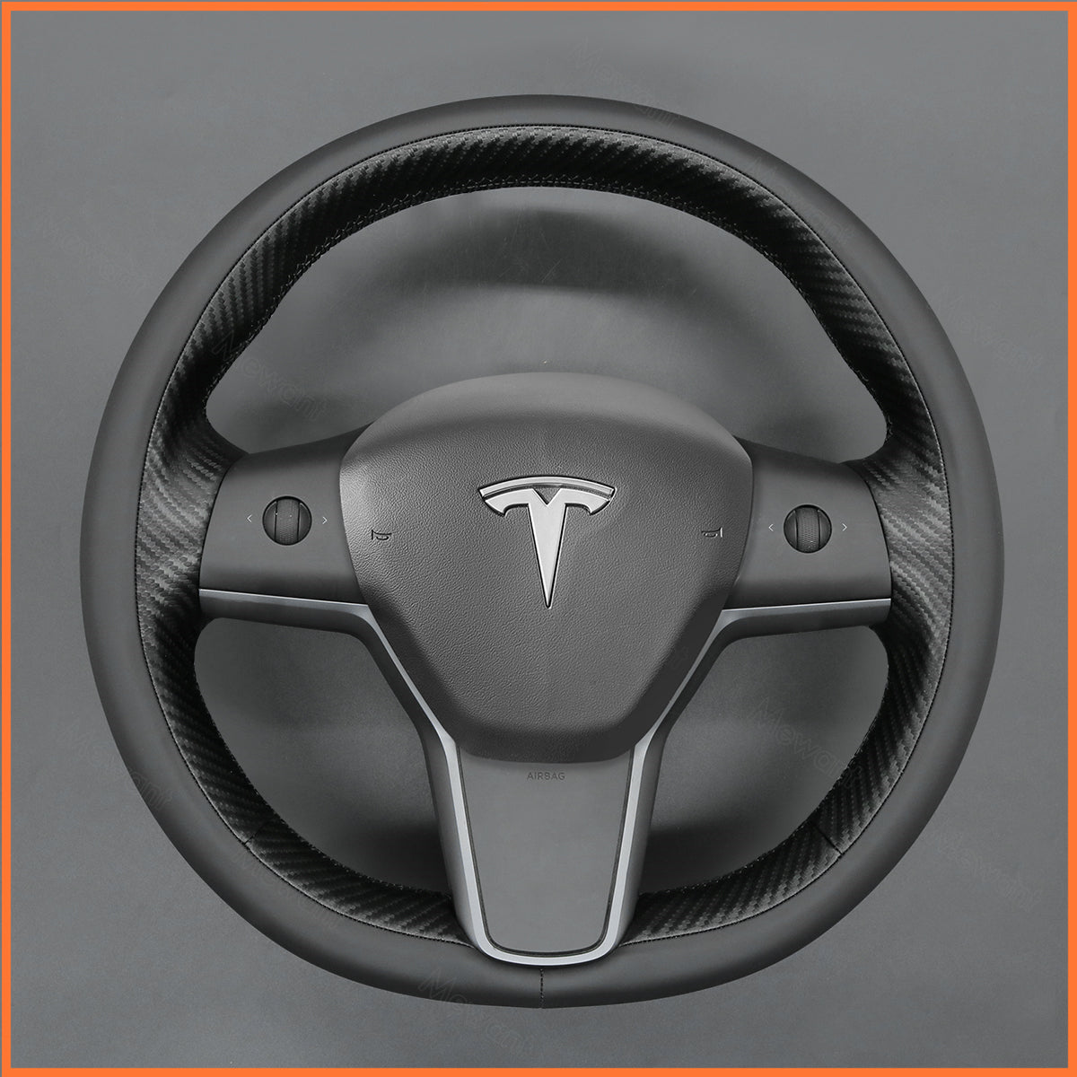 MEWANT Couvre Volant pour Tesla Model 3 2019-2023 / Model Y 2021-2023