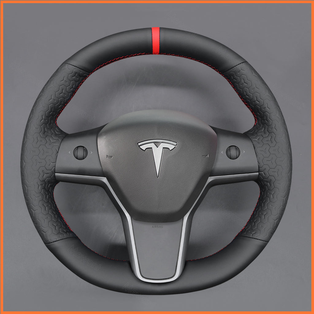 MEWANT Couvre Volant pour Tesla Model 3 2019-2023 / Model Y 2021-2023