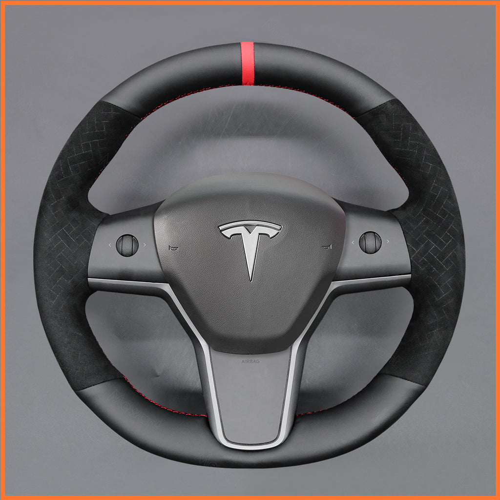 MEWANT Couvre Volant pour Tesla Model 3 2019-2023 / Model Y 2021-2023