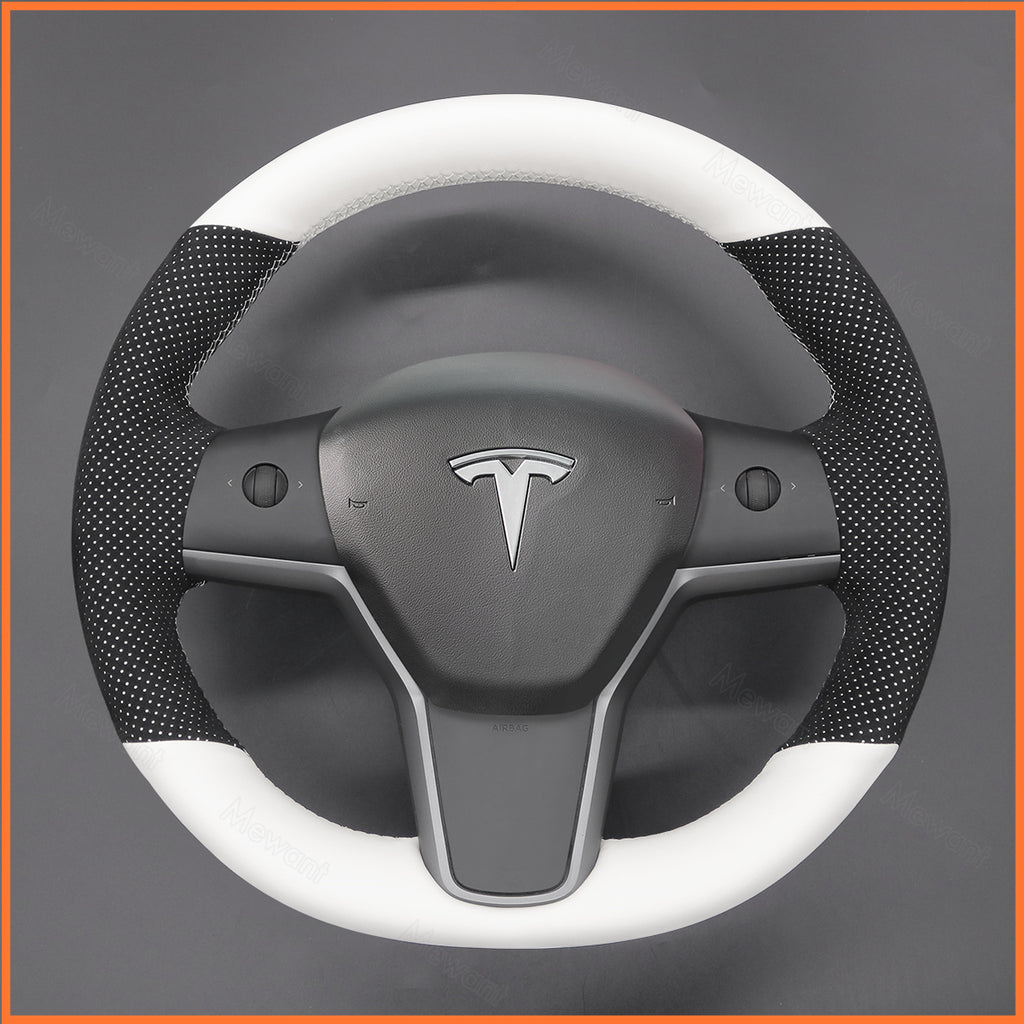 MEWANT Couvre Volant pour Tesla Model 3 2019-2023 / Model Y 2021-2023