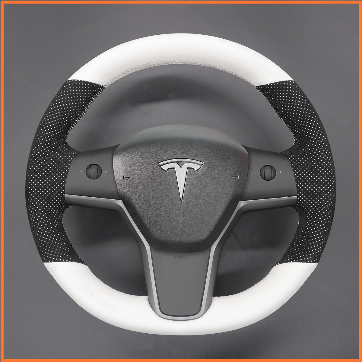 MEWANT Couvre Volant pour Tesla Model 3 2019-2023 / Model Y 2021-2023