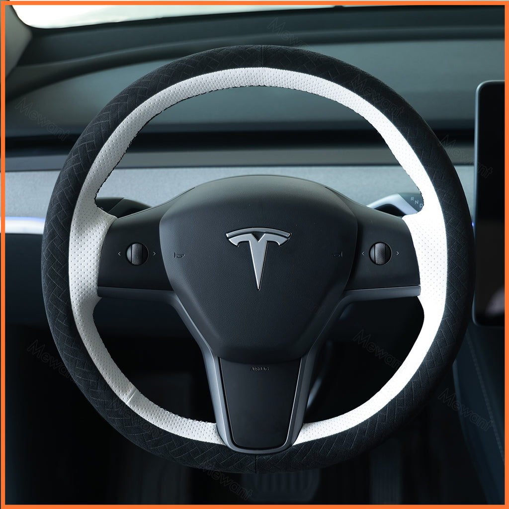 MEWANT Couvre Volant pour Tesla Model 3 2019-2023 / Model Y 2021-2023