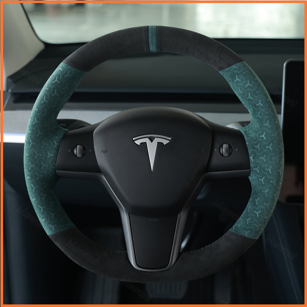 MEWANT Couvre Volant pour Tesla Model 3 2019-2023 / Model Y 2021-2023