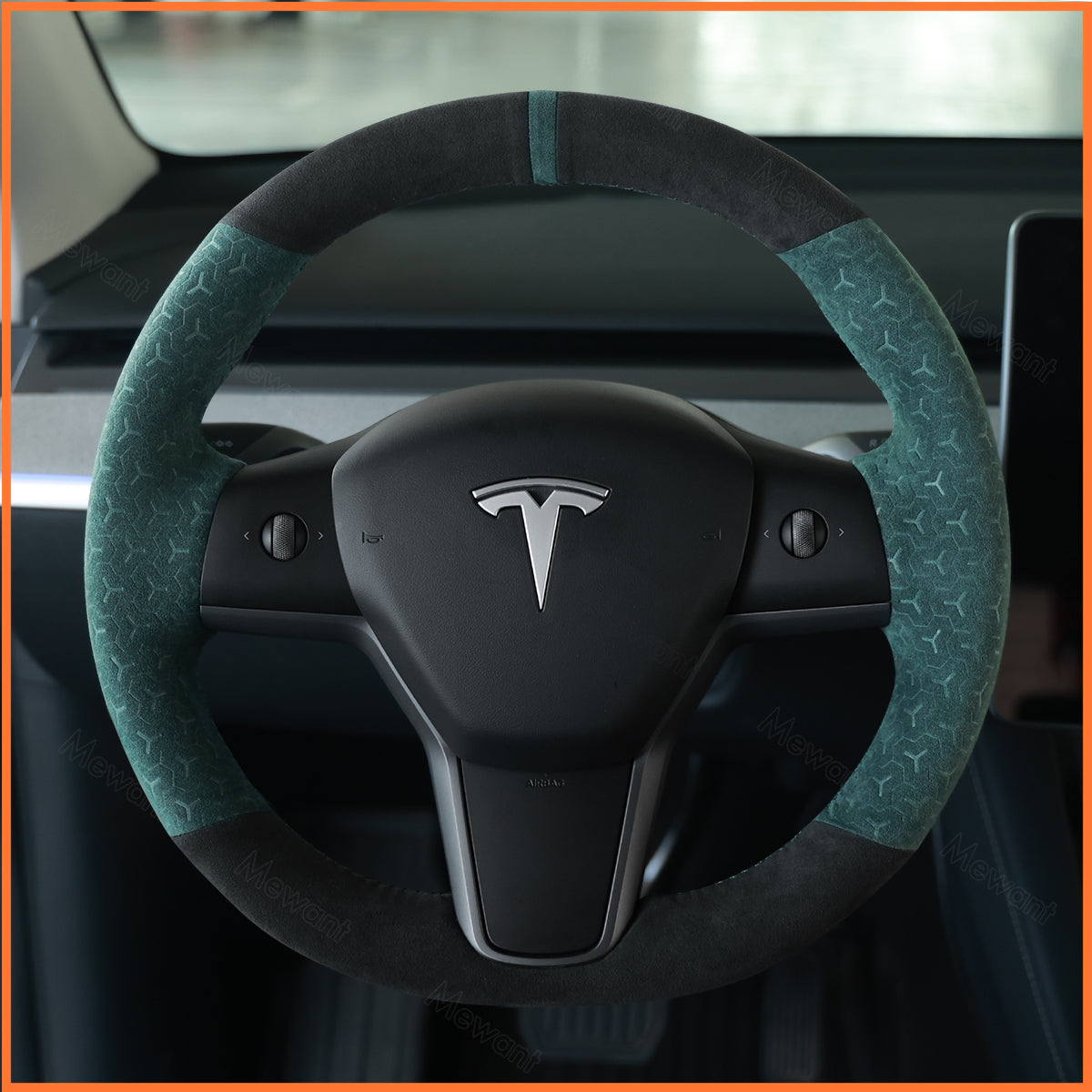 MEWANT Couvre Volant pour Tesla Model 3 2019-2023 / Model Y 2021-2023