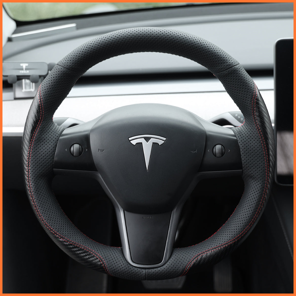 MEWANT Couvre Volant pour Tesla Model 3 2019-2023 / Model Y 2021-2023