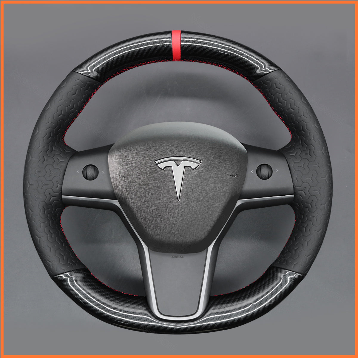 MEWANT Couvre Volant pour Tesla Model 3 2019-2023 / Model Y 2021-2023