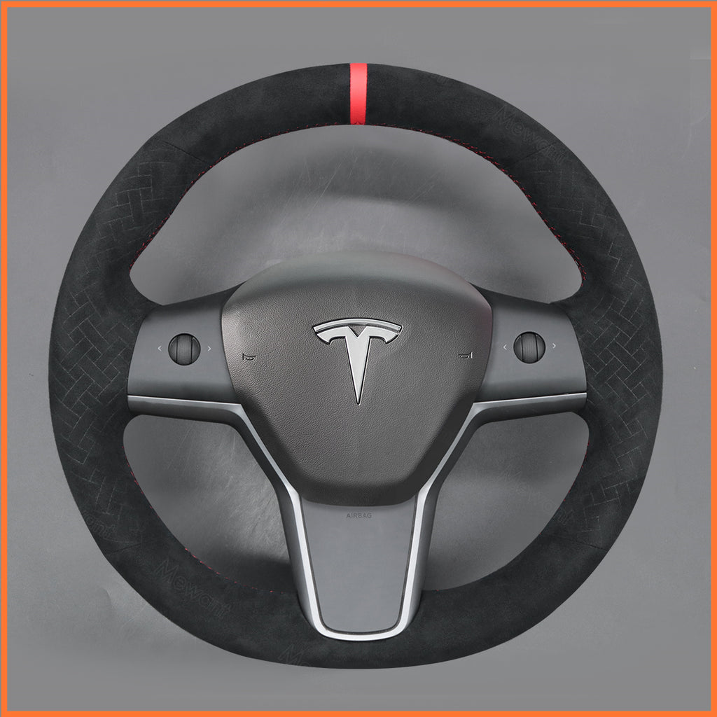 MEWANT Couvre Volant pour Tesla Model 3 2019-2023 / Model Y 2021-2023