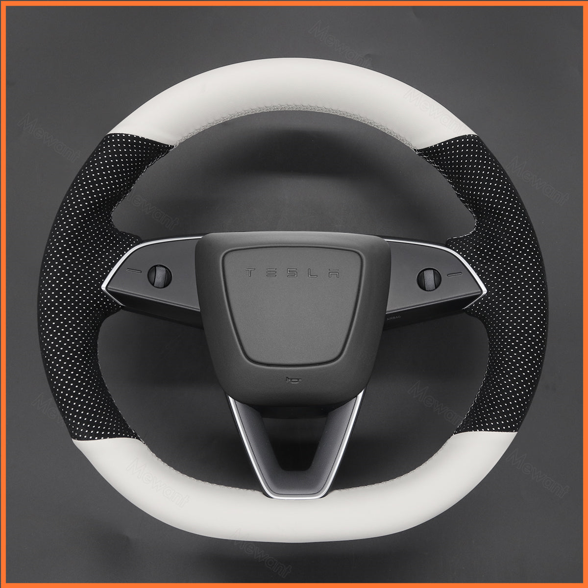 MEWANT Couvre Volant pour Tesla Model 3 Highland 2023-2025 / Tesla Model Y 2025