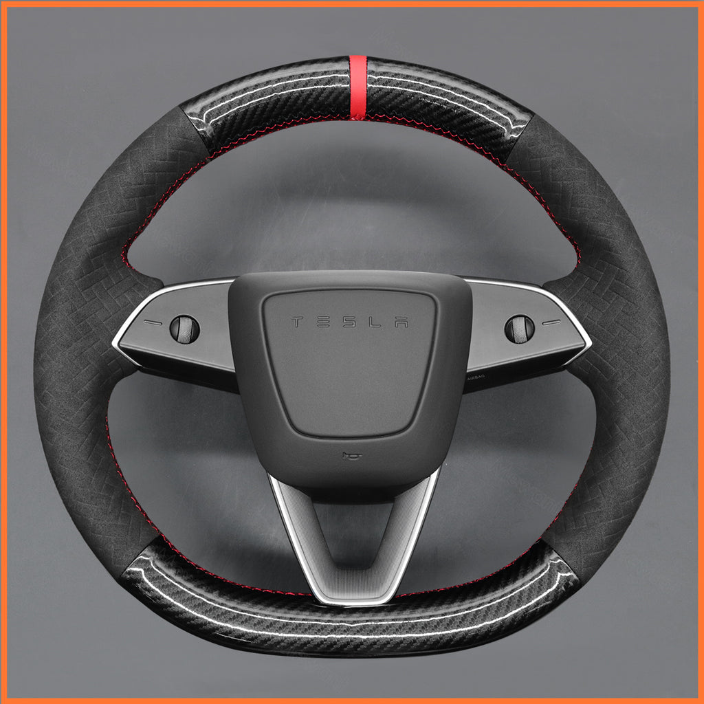 MEWANT Couvre Volant pour Tesla Model 3 Highland 2023-2025 / Tesla Model Y 2025