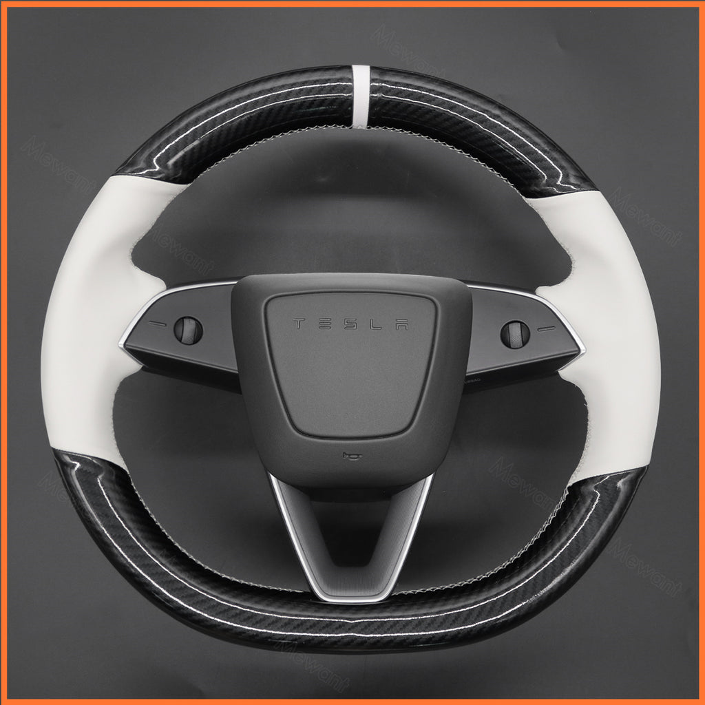 MEWANT Couvre Volant pour Tesla Model 3 Highland 2023-2025 / Tesla Model Y 2025