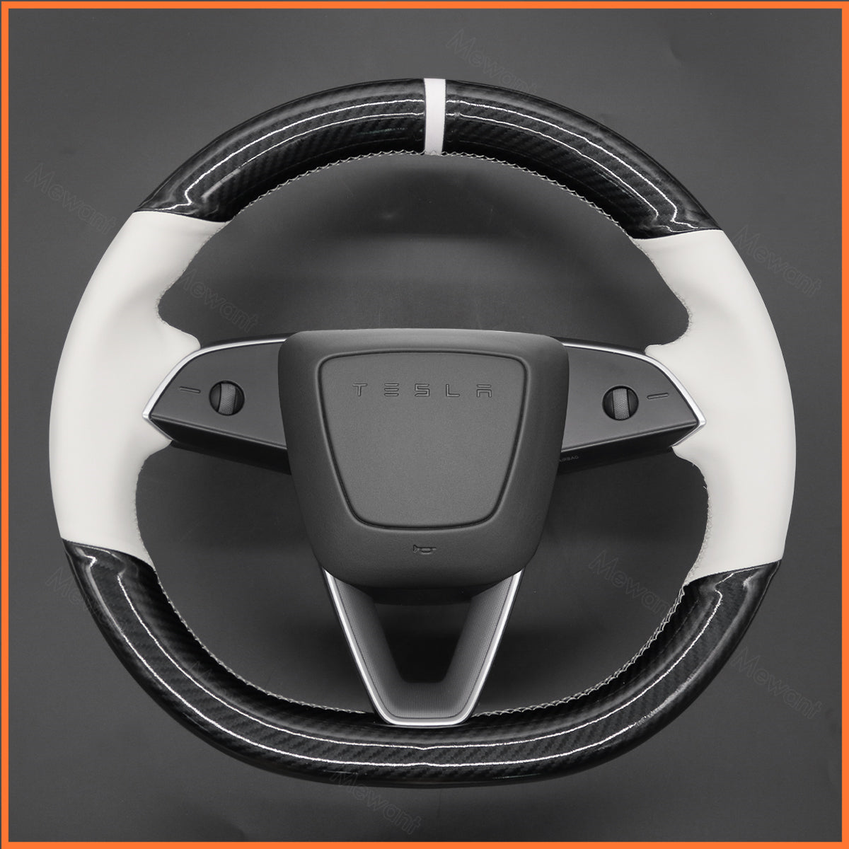 MEWANT Couvre Volant pour Tesla Model 3 Highland 2023-2025 / Tesla Model Y 2025