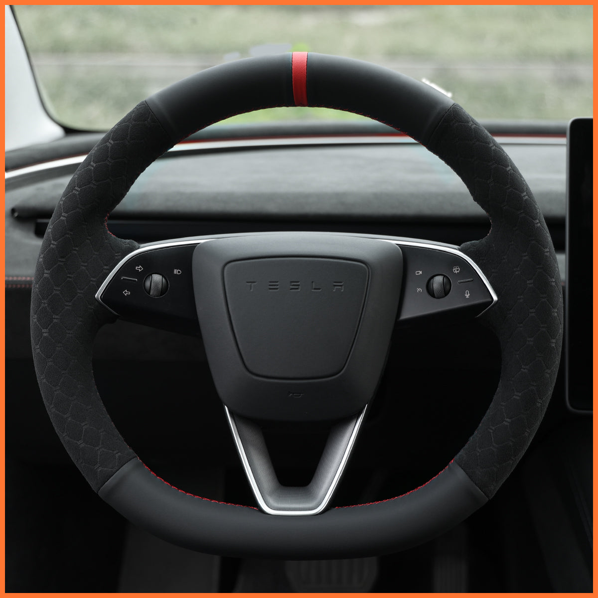 MEWANT Couvre Volant pour Tesla Model 3 Highland 2023-2025 / Tesla Model Y 2025