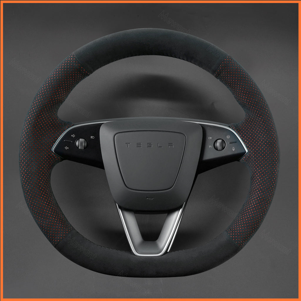 MEWANT Couvre Volant pour Tesla Model 3 Highland 2023-2025 / Tesla Model Y 2025