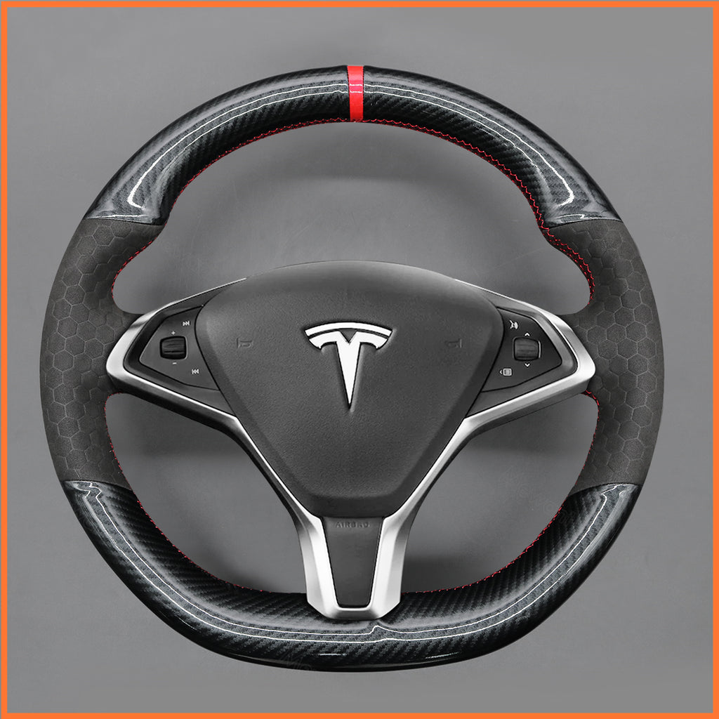 MEWANT Couvre Volant pour Tesla model S 2013-2017