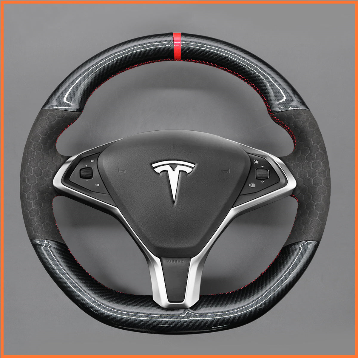 MEWANT Couvre Volant pour Tesla model S 2013-2017