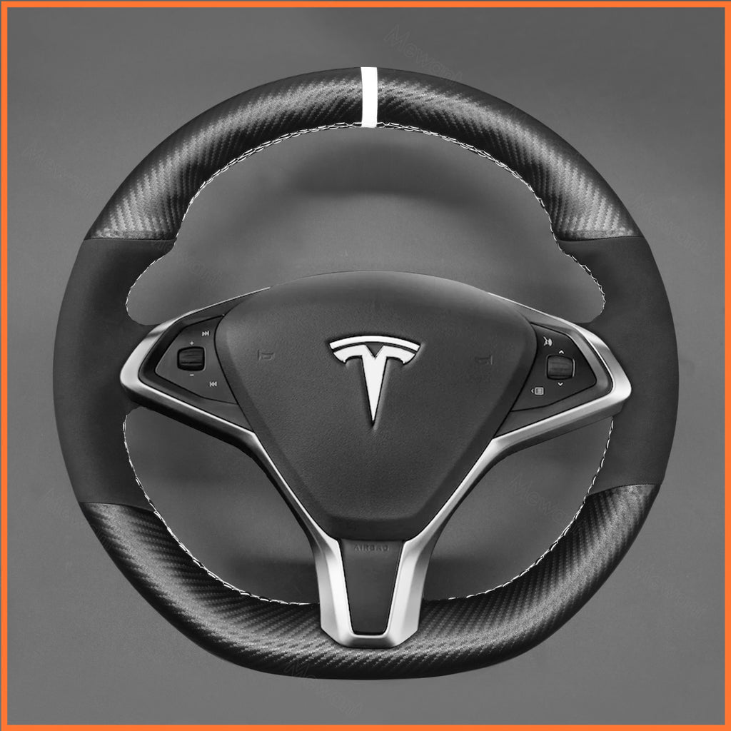 MEWANT Couvre Volant pour Tesla model S 2013-2017