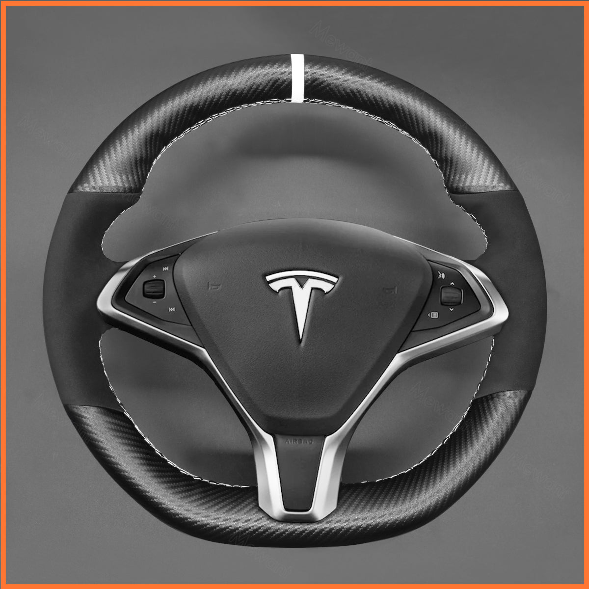 MEWANT Couvre Volant pour Tesla model S 2013-2017