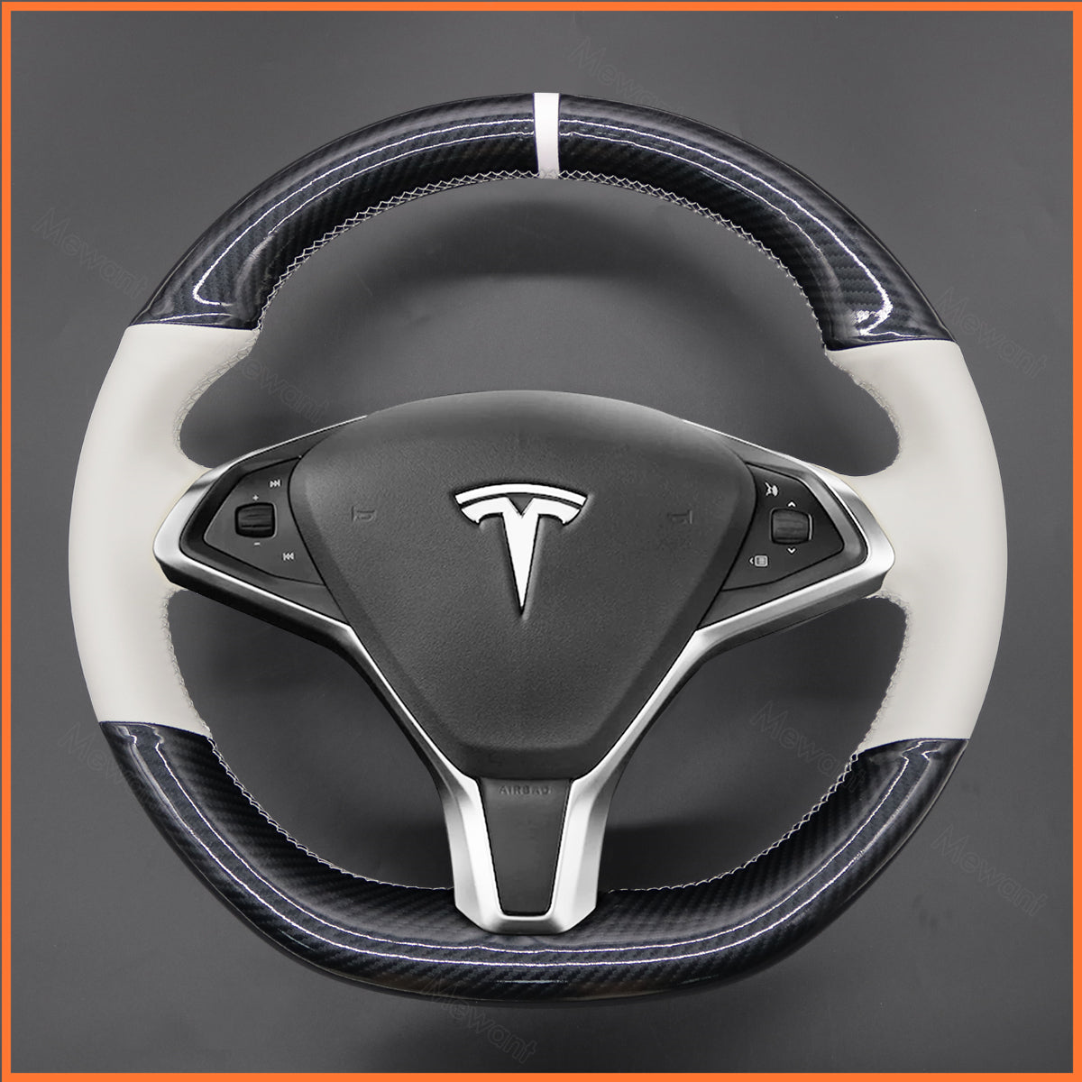 MEWANT Couvre Volant pour Tesla model S 2013-2017