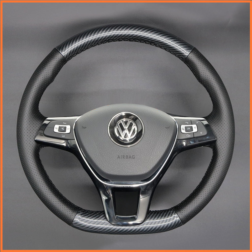 MEWANT Couvre Volant pour VW Caddy Crafter Passat Golf 7 Polo Arteon Tiguan Touareg Passat Jetta Variant 2015-2021