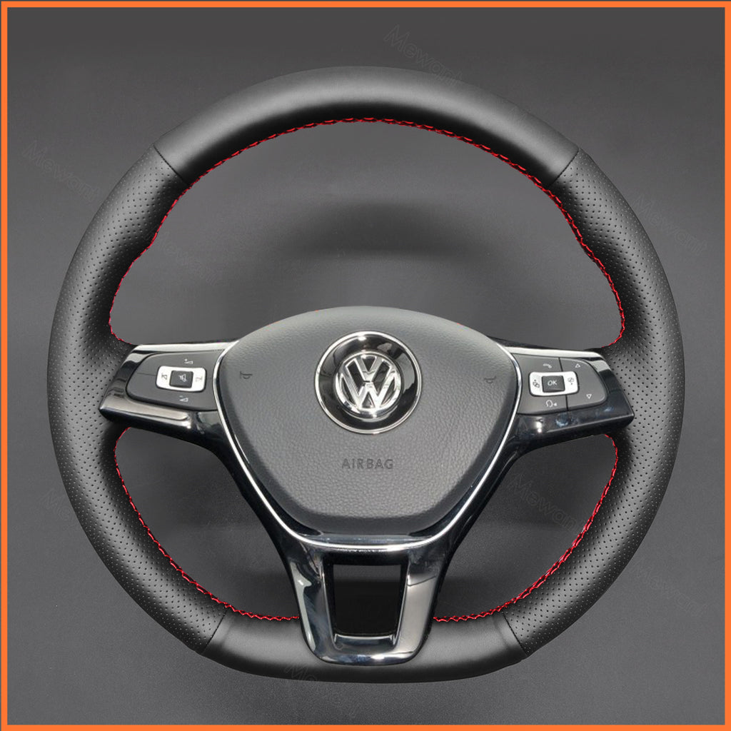 MEWANT Couvre Volant pour VW Caddy Crafter Passat Golf 7 Polo Arteon Tiguan Touareg Passat Jetta Variant 2015-2021