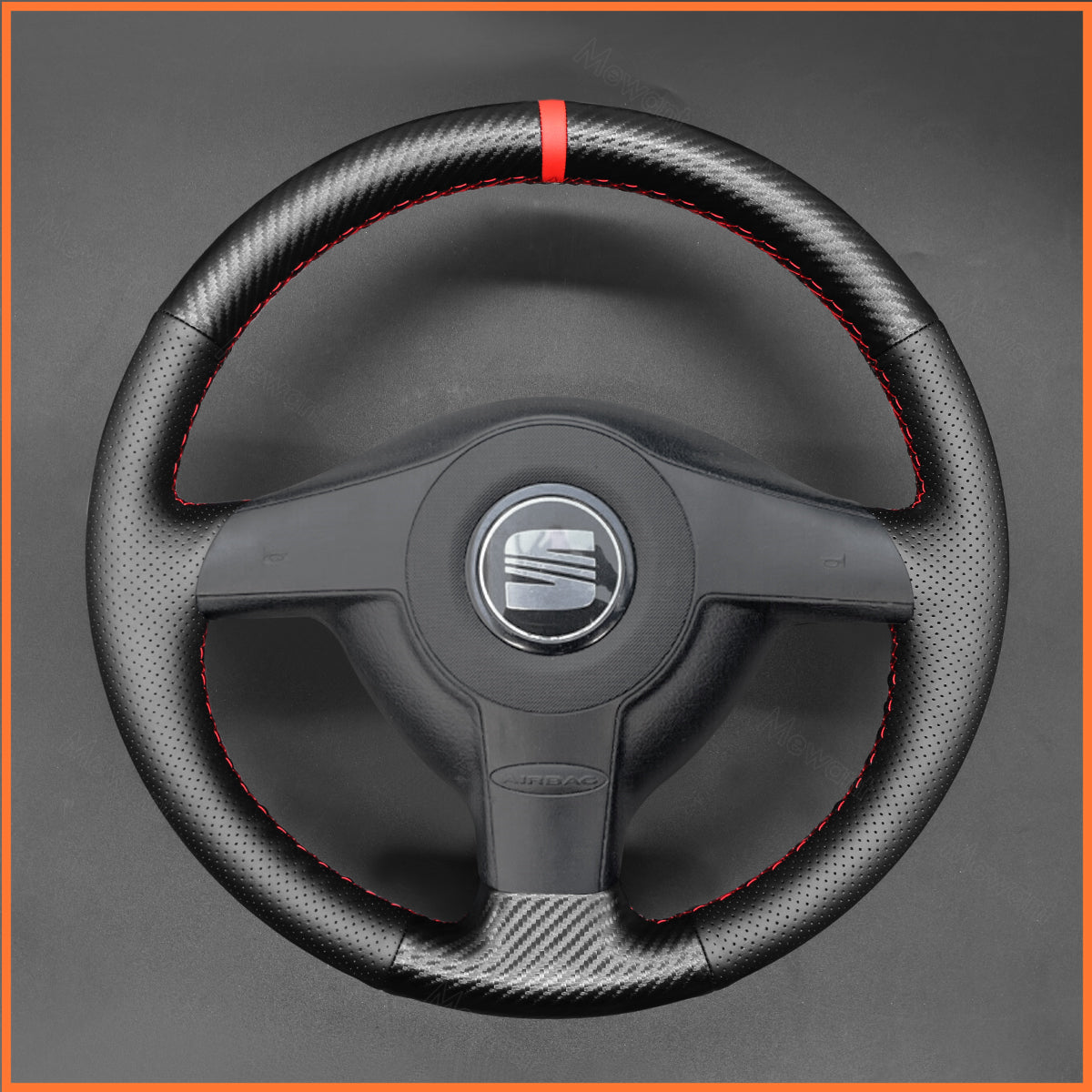 MEWANT Couvre Volant pour VW Golf 4 Passat B5 Variant Polo Bora Sharan 1997-2004