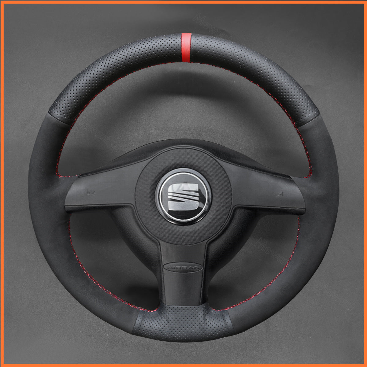 MEWANT Couvre Volant pour VW Golf 4 Passat B5 Variant Polo Bora Sharan 1997-2004