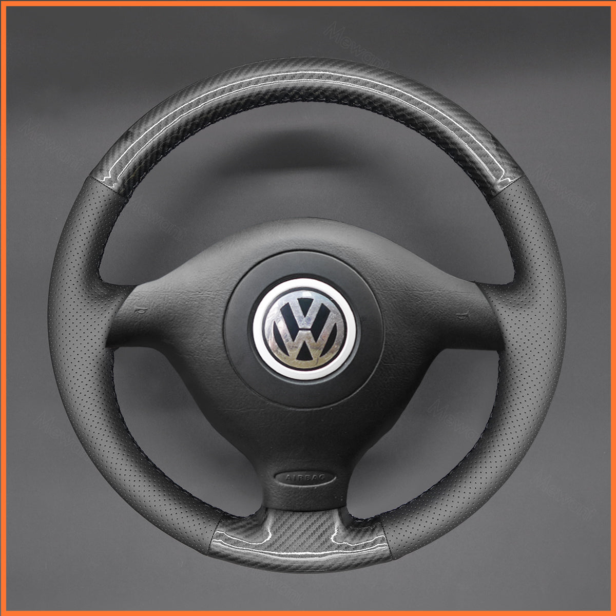 MEWANT Couvre Volant pour VW Golf 4 Passat B5 Variant Polo Bora Sharan 1997-2004