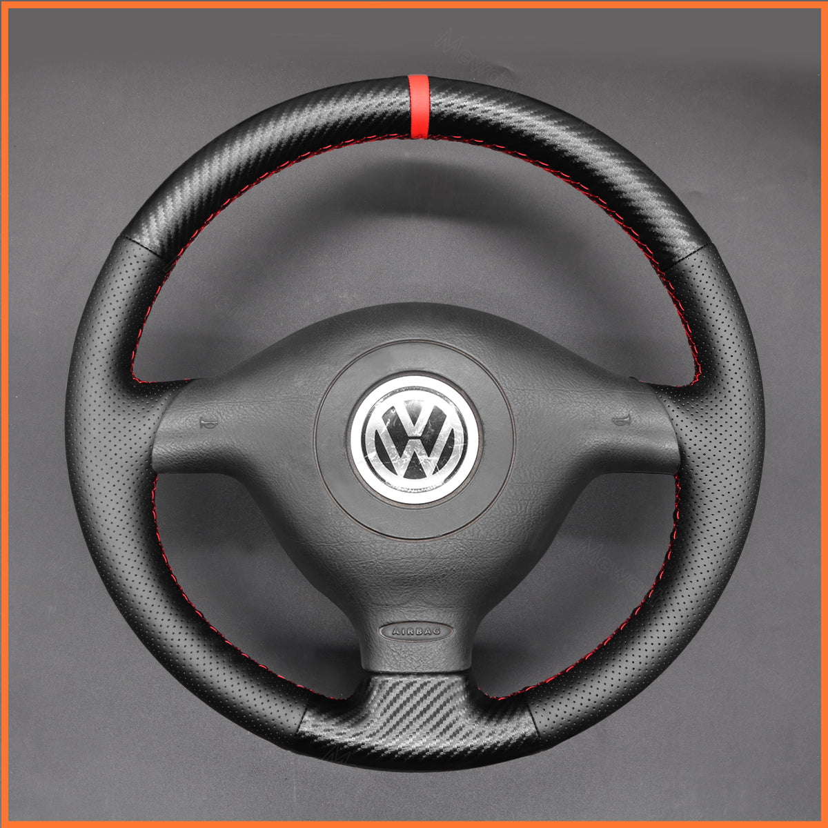 MEWANT Couvre Volant pour VW Golf 4 Passat B5 Variant Polo Bora Sharan 1997-2004