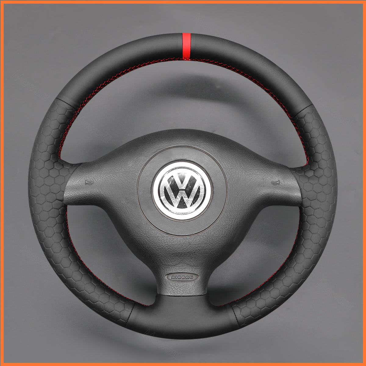 MEWANT Couvre Volant pour VW Golf 4 Passat B5 Variant Polo Bora Sharan 1997-2004