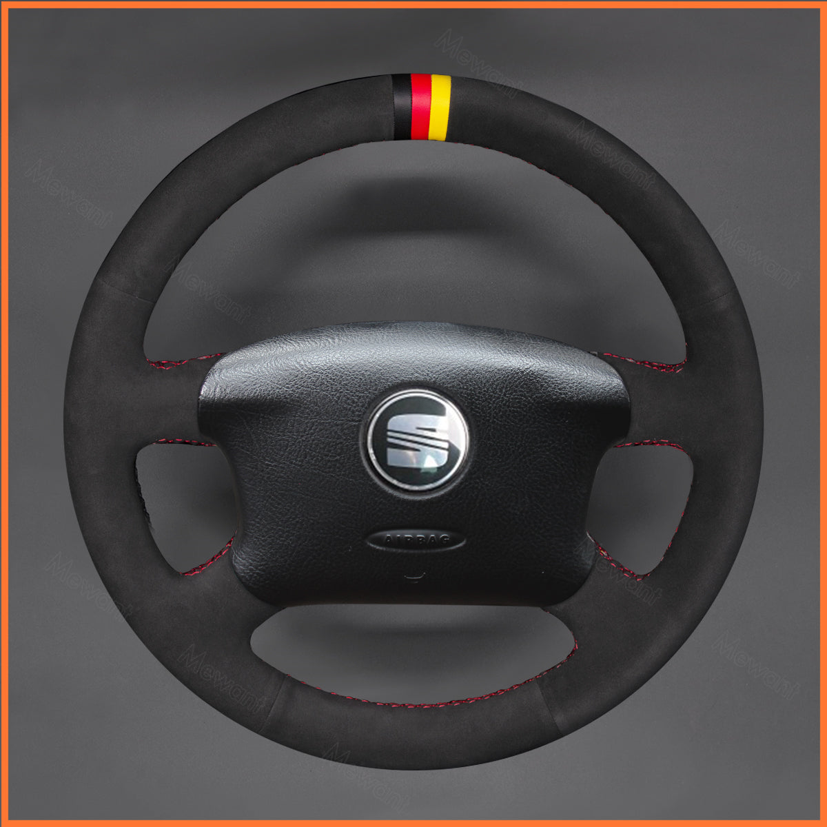MEWANT Couvre Volant pour VW Golf 4 Passat B5 Variant Sharan Bora T4 T5 1997-2005