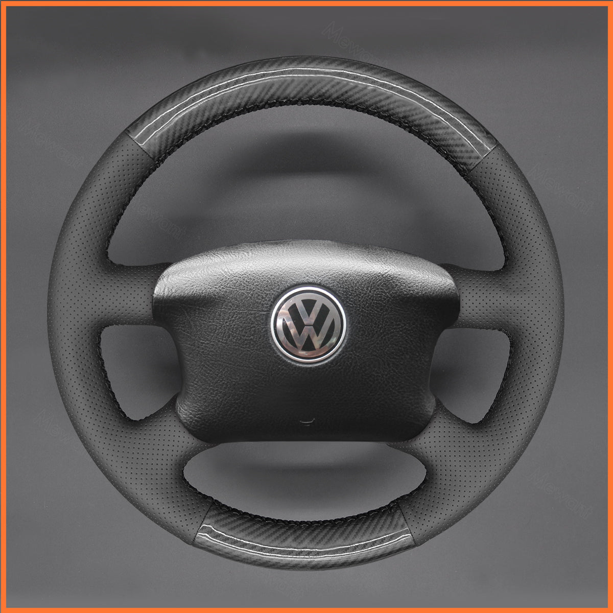 MEWANT Couvre Volant pour VW Golf 4 Passat B5 Variant Sharan Bora T4 T5 1997-2005