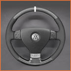 MEWANT Couvre Volant pour VW Golf 5 Golf Plus Polo Jetta Passat Tiguan Touran Caddy EOS 2004-2009
