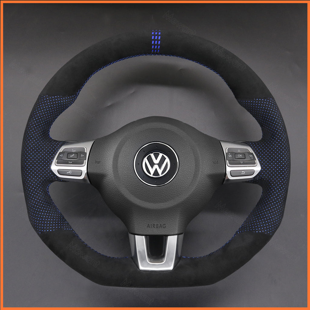 MEWANT Couvre Volant pour VW Golf 6 (VI) GTI Polo GTI Polo R-Line Scirocco CC Tiguan 2009-2014