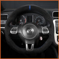 MEWANT Couvre Volant pour VW Golf 6 (VI) GTI Polo GTI Polo R-Line Scirocco CC Tiguan 2009-2014