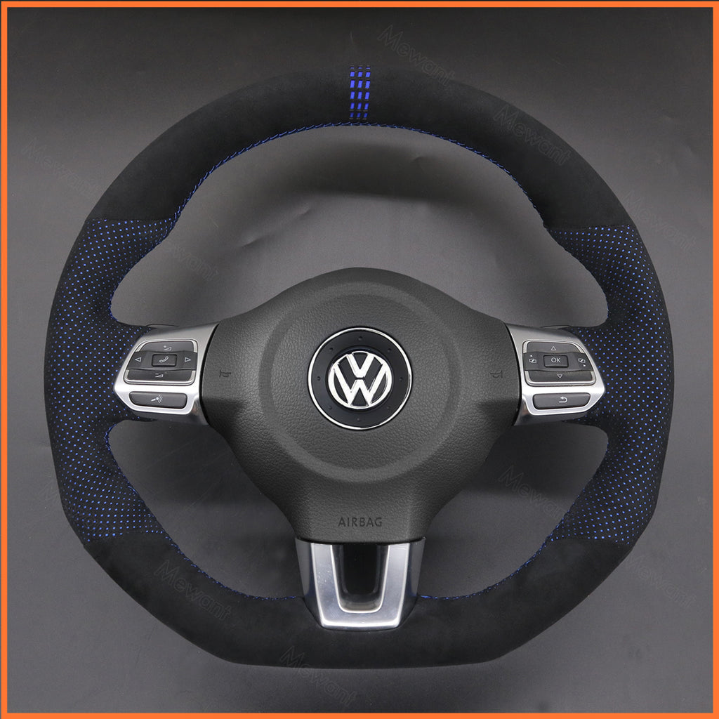 MEWANT Couvre Volant pour VW Golf 6 (VI) GTI Polo GTI Polo R-Line Scirocco CC Tiguan 2009-2014