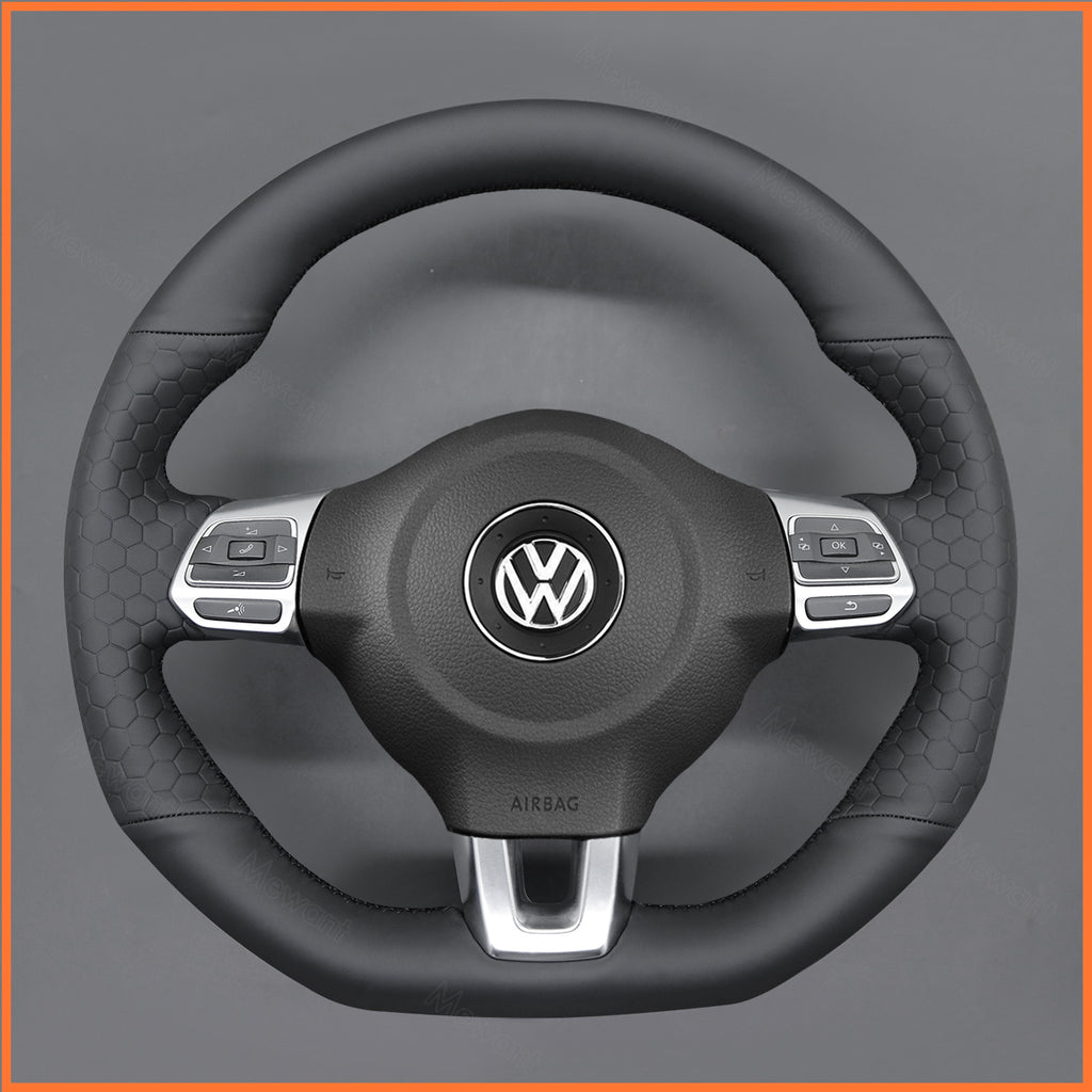 MEWANT Couvre Volant pour VW Golf 6 (VI) GTI Polo GTI Polo R-Line Scirocco CC Tiguan 2009-2014