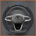 MEWANT Couvre Volant pour VW Golf 8 ID.3 ID.4 ID.7 Arteon Caddy Passat B8 Passat T6 Tiguan Touareg 2020-2021