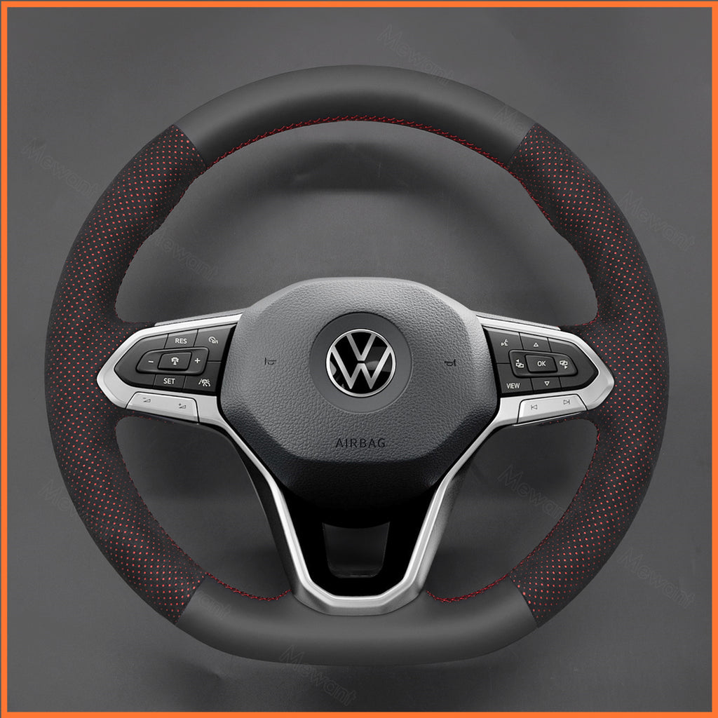 MEWANT Couvre Volant pour VW Golf 8 ID.3 ID.4 ID.7 Arteon Caddy Passat B8 Passat T6 Tiguan Touareg 2020-2021