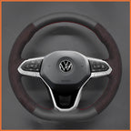 MEWANT Couvre Volant pour VW Golf 8 ID.3 ID.4 ID.7 Arteon Caddy Passat B8 Passat T6 Tiguan Touareg 2020-2021