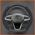 MEWANT Couvre Volant pour VW Golf 8 ID.3 ID.4 ID.7 Arteon Caddy Passat B8 Passat T6 Tiguan Touareg 2020-2021