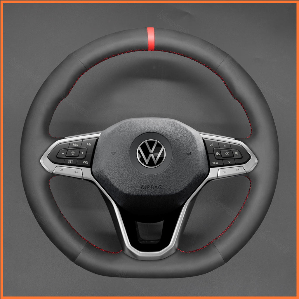 MEWANT Couvre Volant pour VW Golf 8 ID.3 ID.4 ID.7 Arteon Caddy Passat B8 Passat T6 Tiguan Touareg 2020-2021