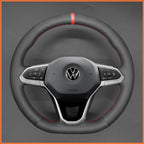 MEWANT Couvre Volant pour VW Golf 8 ID.3 ID.4 ID.7 Arteon Caddy Passat B8 Passat T6 Tiguan Touareg 2020-2021