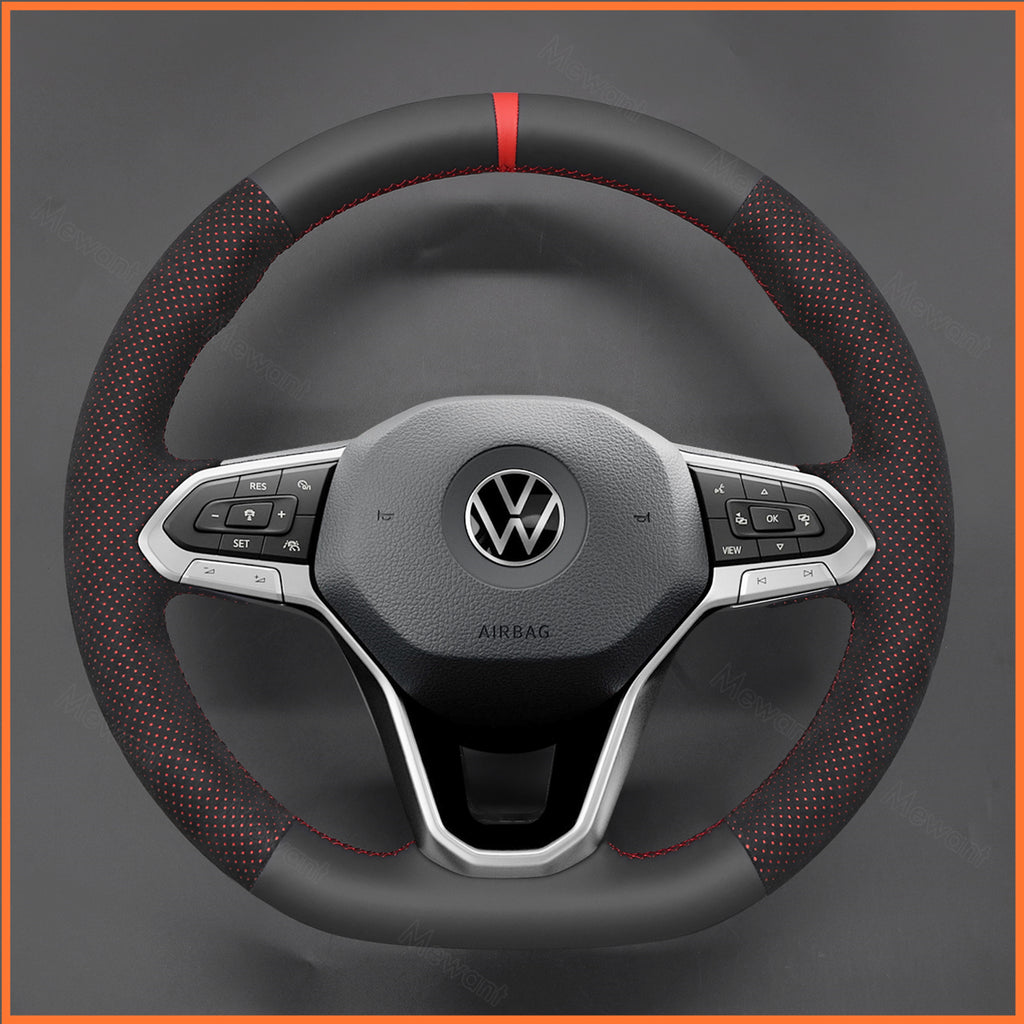MEWANT Couvre Volant pour VW Golf 8 ID.3 ID.4 ID.7 Arteon Caddy Passat B8 Passat T6 Tiguan Touareg 2020-2021