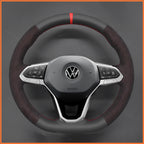 MEWANT Couvre Volant pour VW Golf 8 ID.3 ID.4 ID.7 Arteon Caddy Passat B8 Passat T6 Tiguan Touareg 2020-2021