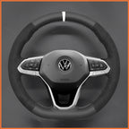 MEWANT Couvre Volant pour VW Golf 8 ID.3 ID.4 ID.7 Arteon Caddy Passat B8 Passat T6 Tiguan Touareg 2020-2021